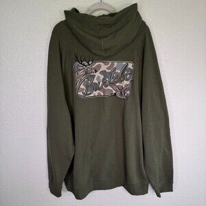 Burlebo Hoodie Mens 2XL Deer Duck Camo Graphic Pullover Outdoors Hunter NEW XXL